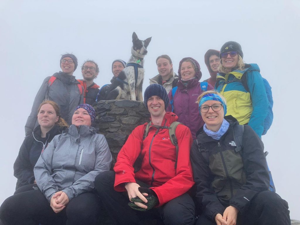 11 members and one dog climb Snowdon!